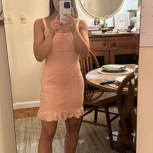 Abercrombie & Fitch Peach and Cream Floral Mini Dress